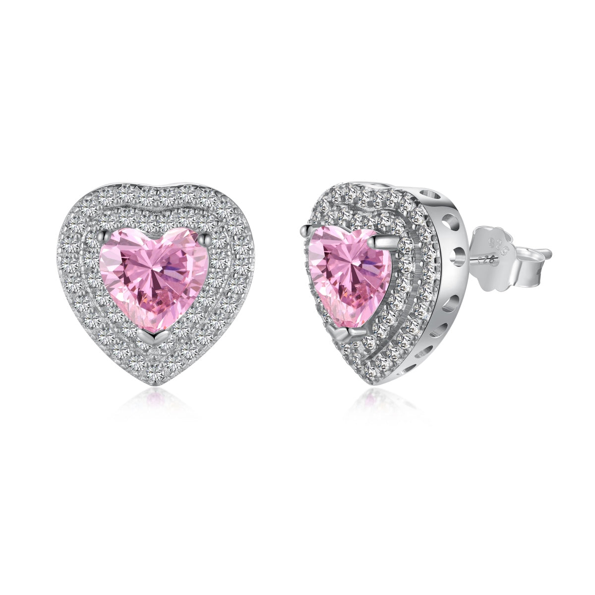 [Hevara Jewelry]Dazzling Heart Shape Lover Earrings