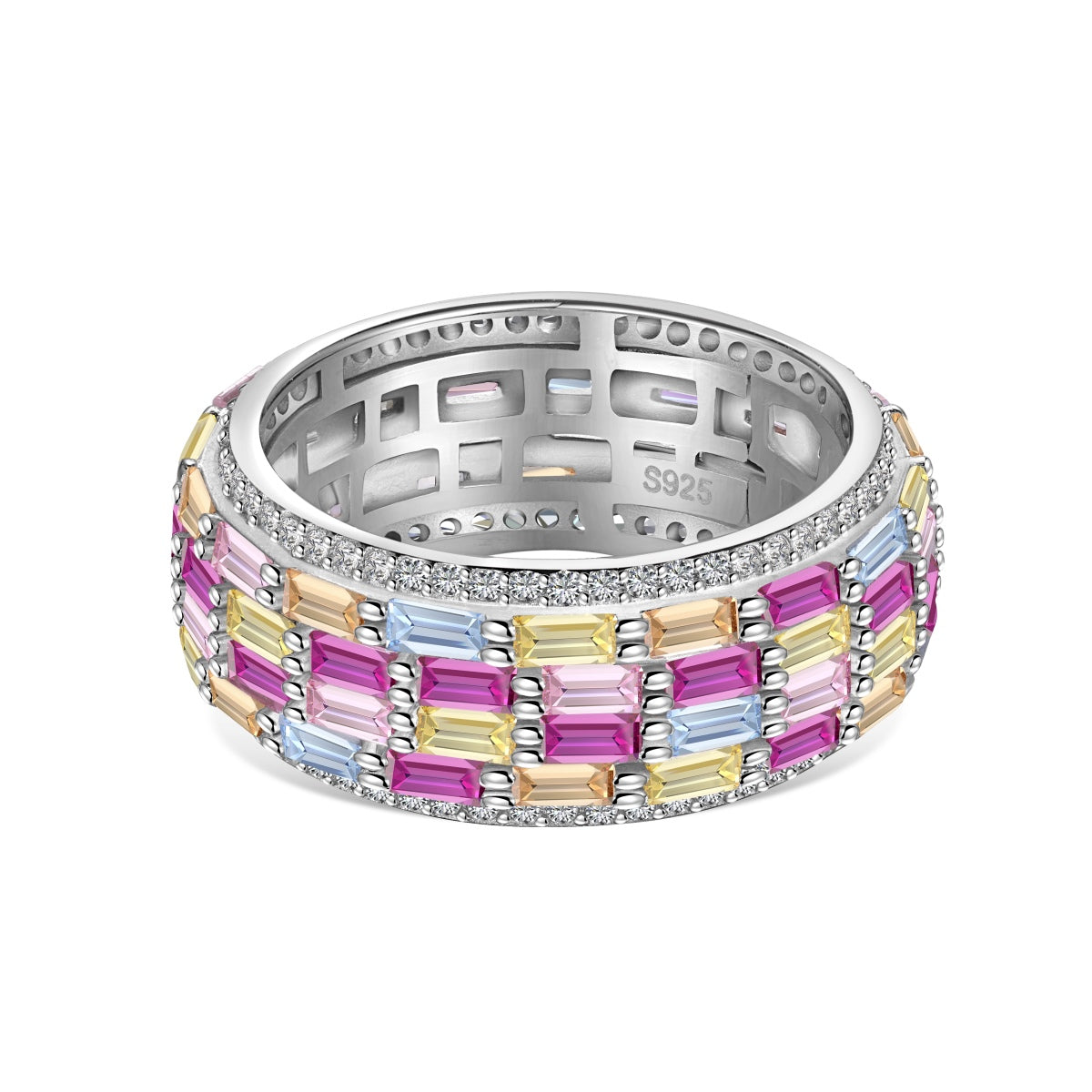 [Hevara Jewelry]Radiant Colorful Radiant Cut Daily Ring