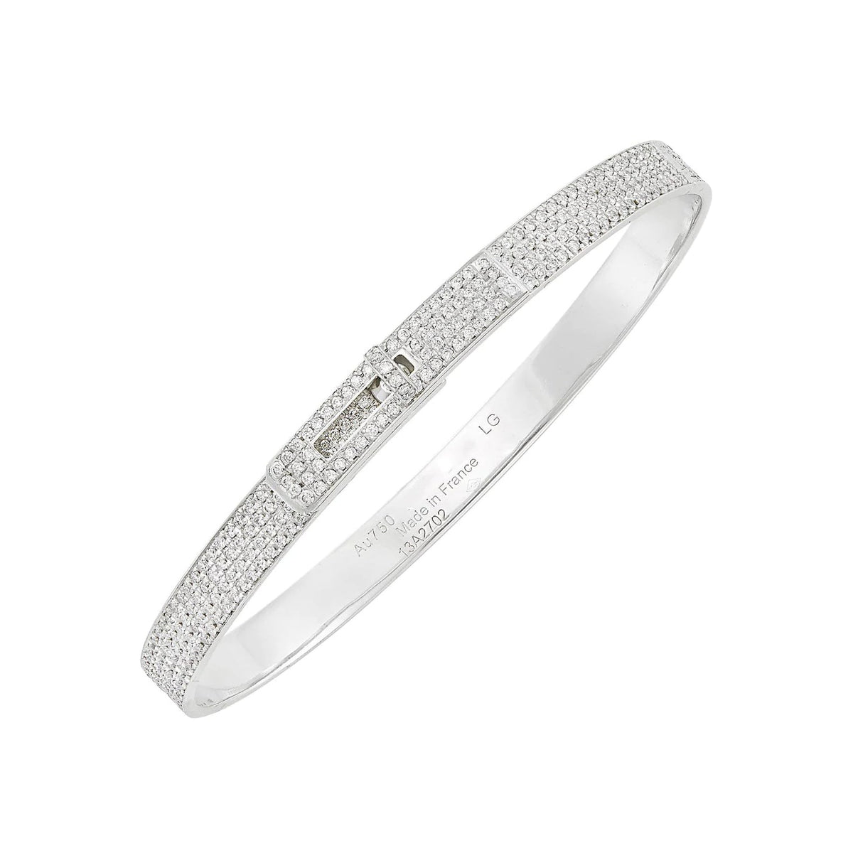 [⭐Hevara Jewelry]HM KELLY BRACELET IN SILVER AND FULL PAVE DIAMOND