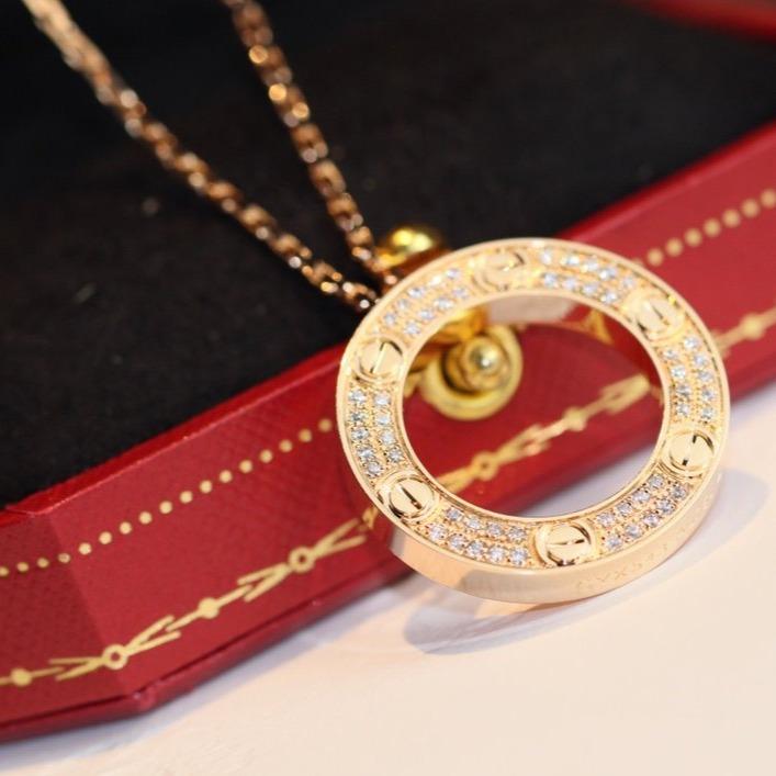 [⭐Hevara Jewelry]LOVE NECKLACE ADJUSTABLE ROSE GOLD