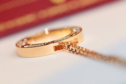 [⭐Hevara Jewelry]LOVE NECKLACE ADJUSTABLE ROSE GOLD