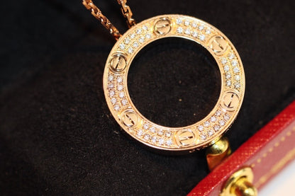 [⭐Hevara Jewelry]LOVE NECKLACE ADJUSTABLE ROSE GOLD
