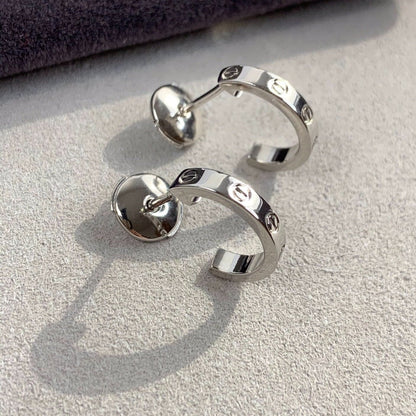 [⭐Hevara Jewelry]LOVE EARRINGS 2.65MM SILVER