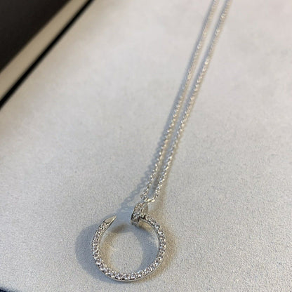 [⭐Hevara Jewelry]JUSTE NECKLACE SILVER DIAMONDS