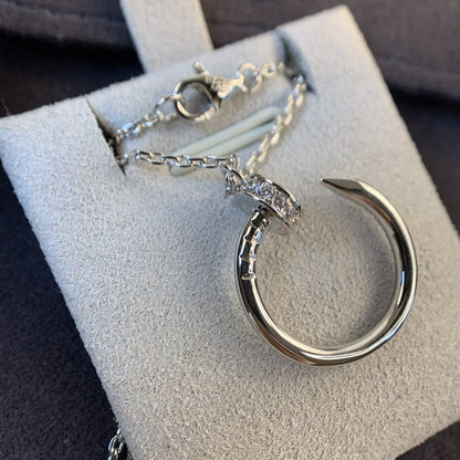 [⭐Hevara Jewelry]JUSTE NECKLACE SILVER DIAMONDS