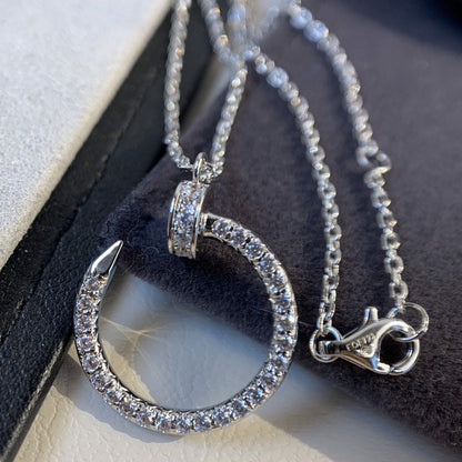 [⭐Hevara Jewelry]JUSTE NECKLACE SILVER DIAMONDS