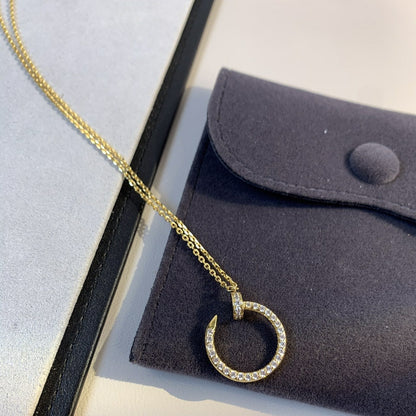 [⭐Hevara Jewelry]JUSTE NECKLACE GOLD DIAMONDS