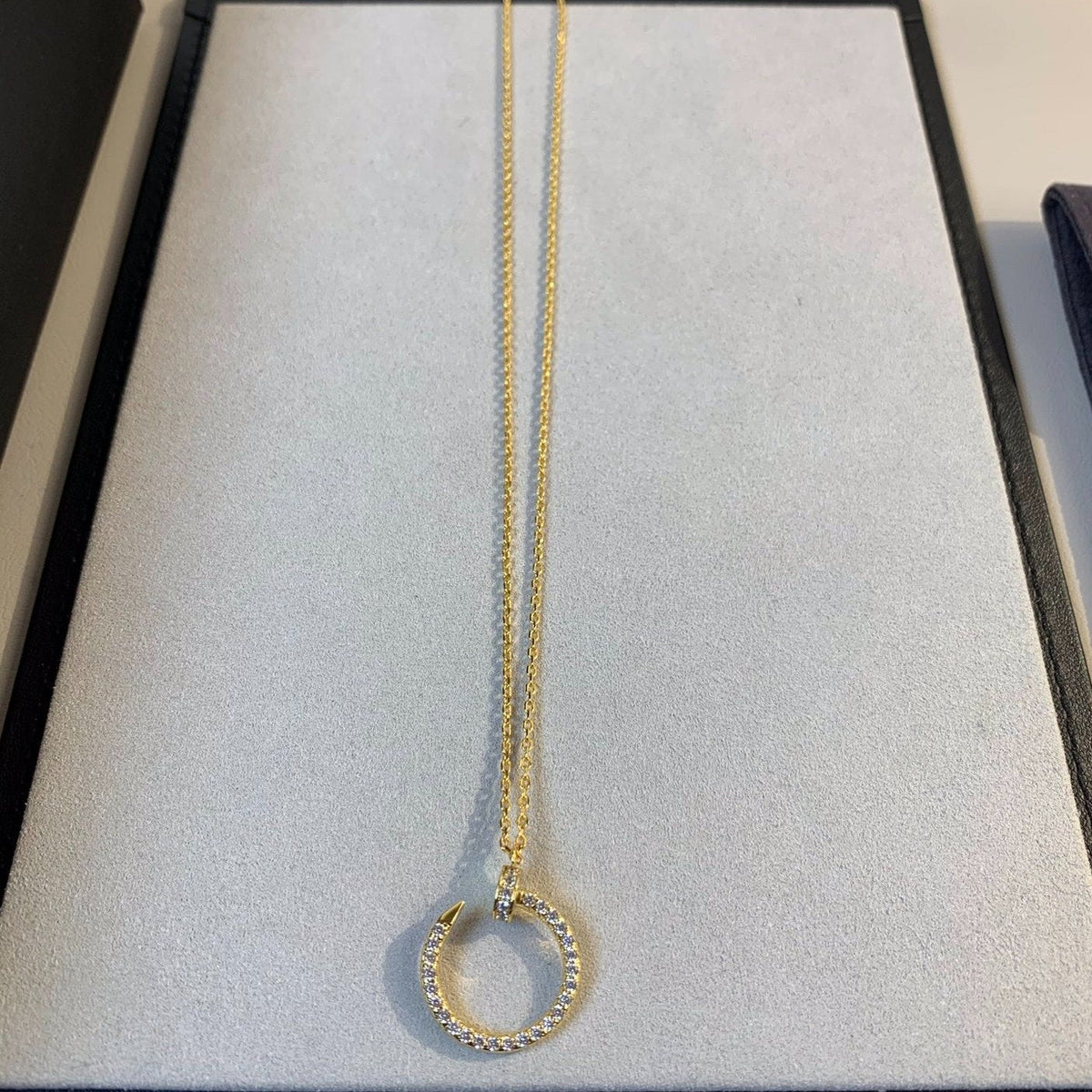 [⭐Hevara Jewelry]JUSTE NECKLACE GOLD DIAMONDS