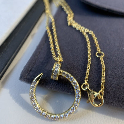 [⭐Hevara Jewelry]JUSTE NECKLACE GOLD DIAMONDS