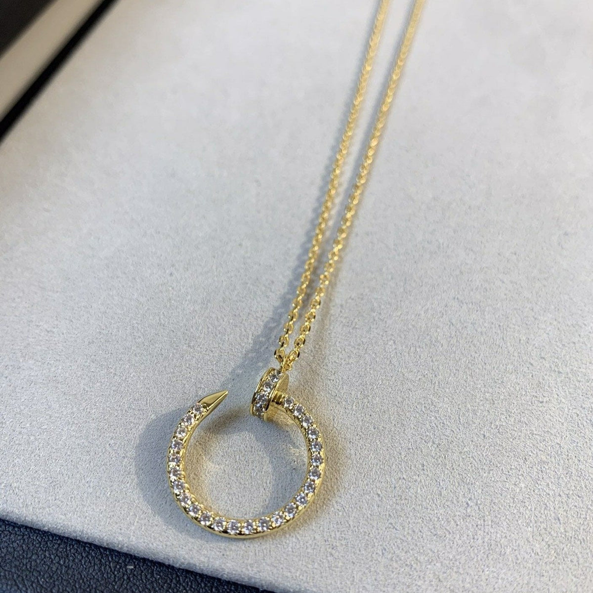 [⭐Hevara Jewelry]JUSTE NECKLACE GOLD DIAMONDS