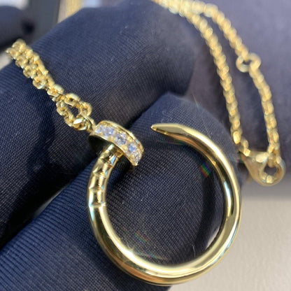 [⭐Hevara Jewelry]JUSTE NECKLACE GOLD DIAMONDS