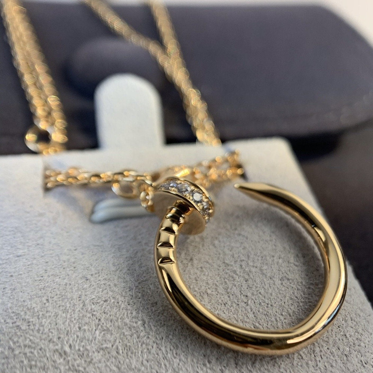 [⭐Hevara Jewelry]JUSTE NECKLACE PINK GOLD DIAMONDS