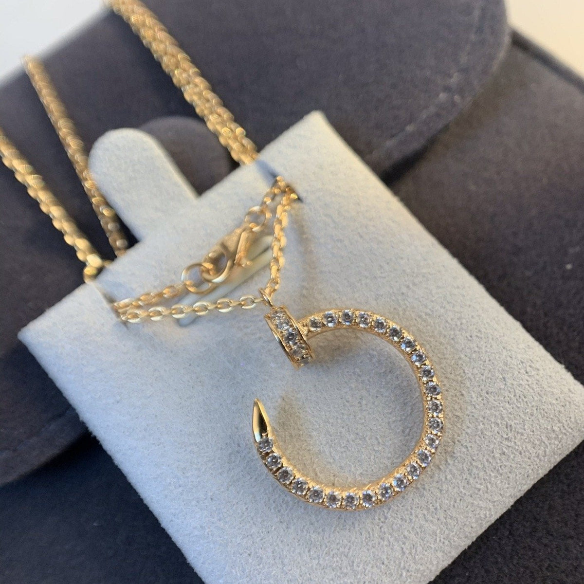 [⭐Hevara Jewelry]JUSTE NECKLACE PINK GOLD DIAMONDS