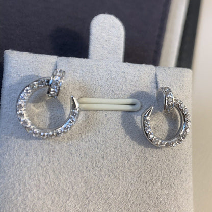 [⭐Hevara Jewelry]JUSTE EARRINGS SILVER DIAMONDS