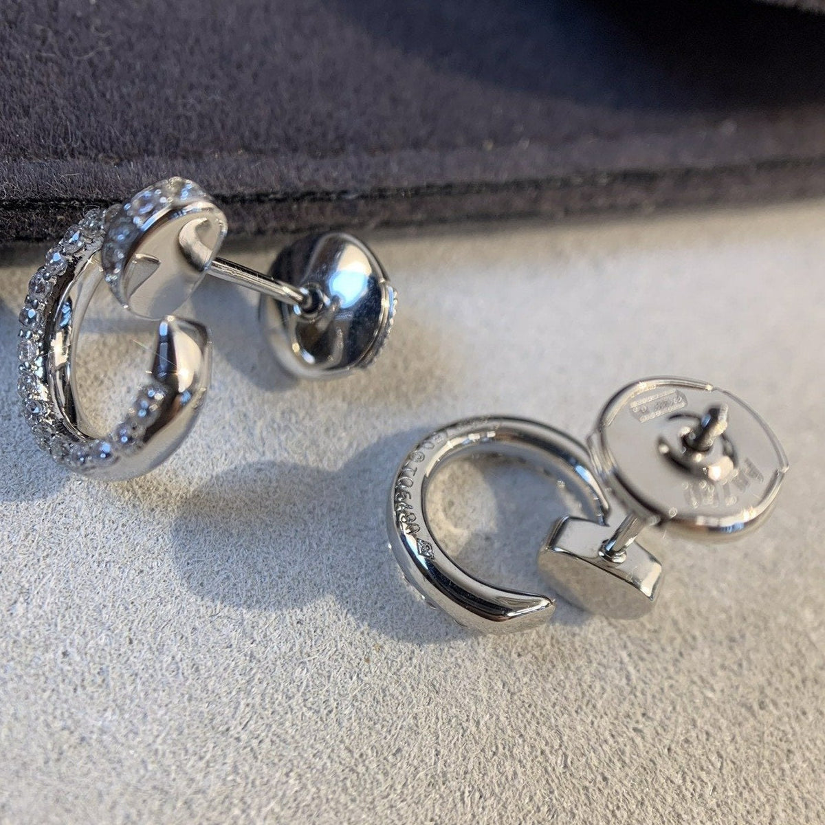 [⭐Hevara Jewelry]JUSTE EARRINGS SILVER DIAMONDS