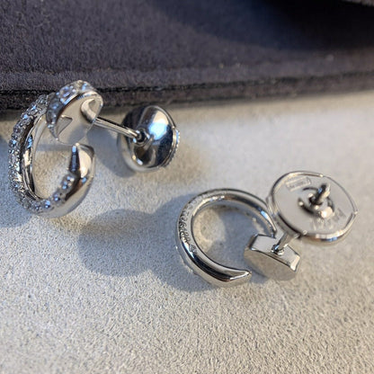 [⭐Hevara Jewelry]JUSTE EARRINGS SILVER DIAMONDS