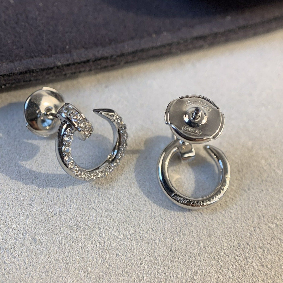 [⭐Hevara Jewelry]JUSTE EARRINGS SILVER DIAMONDS