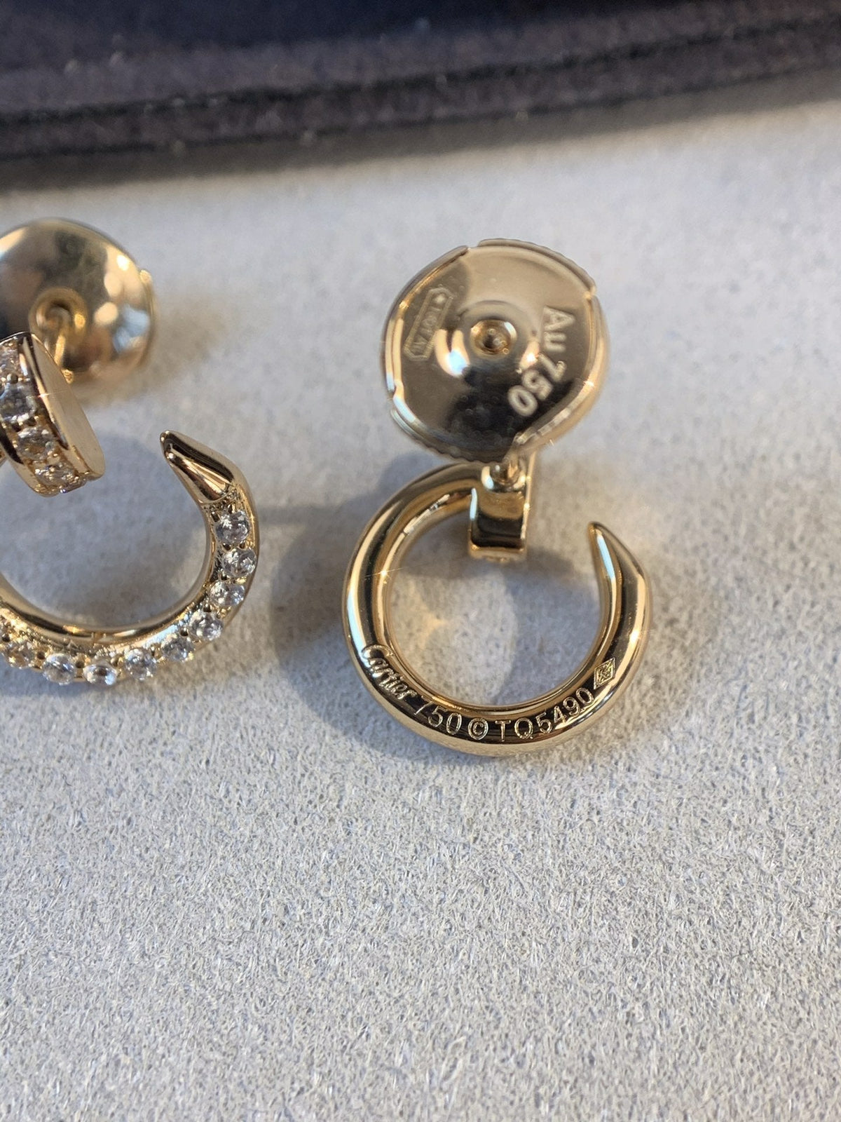 [⭐Hevara Jewelry]JUSTE EARRINGS GOLD DIAMONDS