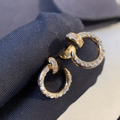 [⭐Hevara Jewelry]JUSTE EARRINGS GOLD DIAMONDS