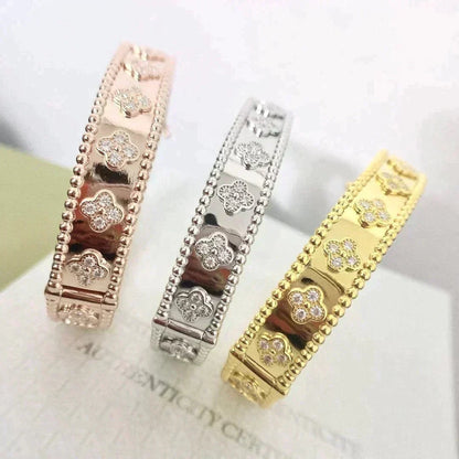 [⭐Hevara Jewelry]CLOVER BRACELET 8MM DIAMONDS
