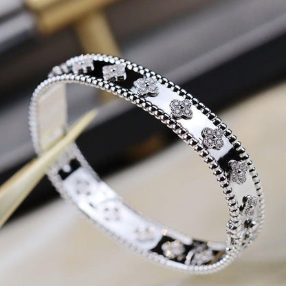 [⭐Hevara Jewelry]CLOVER BRACELET 8MM DIAMONDS
