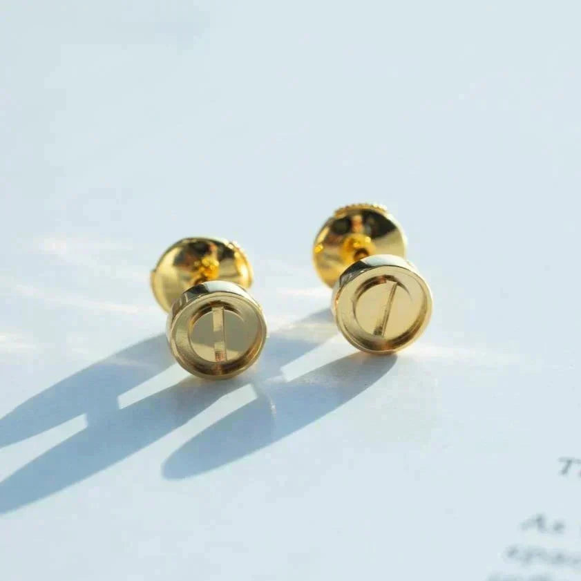 [⭐Hevara Jewelry]LOVE EARRINGS GOLD 10MM