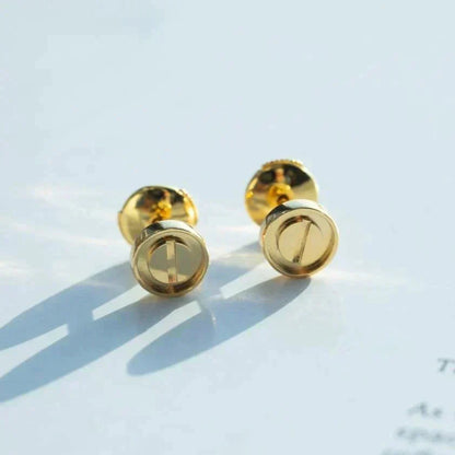 [⭐Hevara Jewelry]LOVE EARRINGS GOLD 10MM