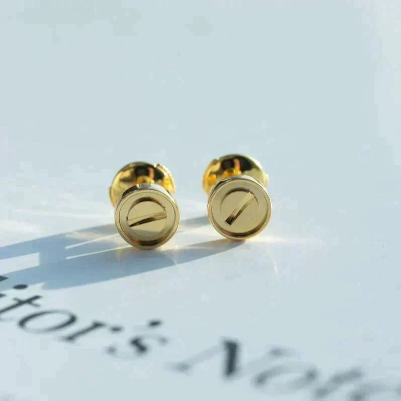 [⭐Hevara Jewelry]LOVE EARRINGS GOLD 10MM
