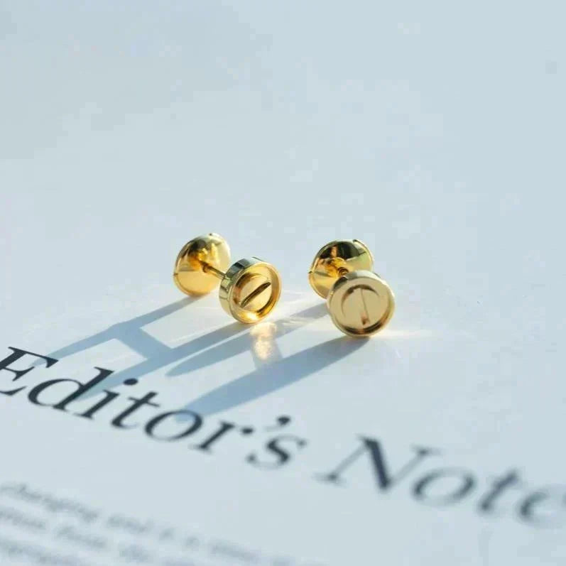 [⭐Hevara Jewelry]LOVE EARRINGS GOLD 10MM