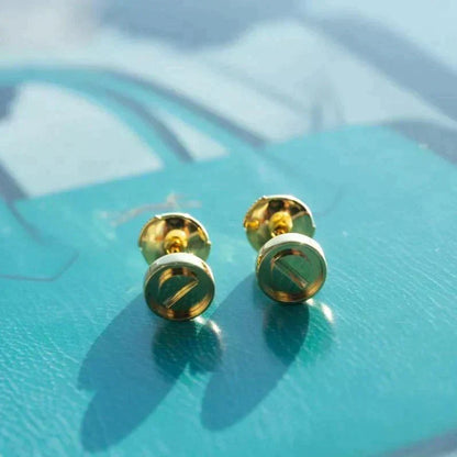 [⭐Hevara Jewelry]LOVE EARRINGS GOLD 10MM