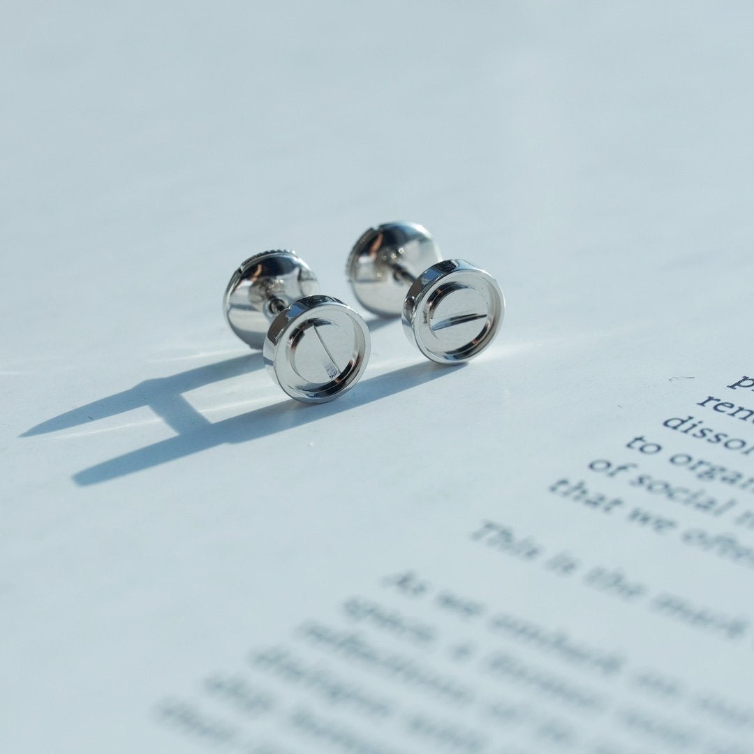 [⭐Hevara Jewelry]LOVE EARRINGS SILVER 10MM