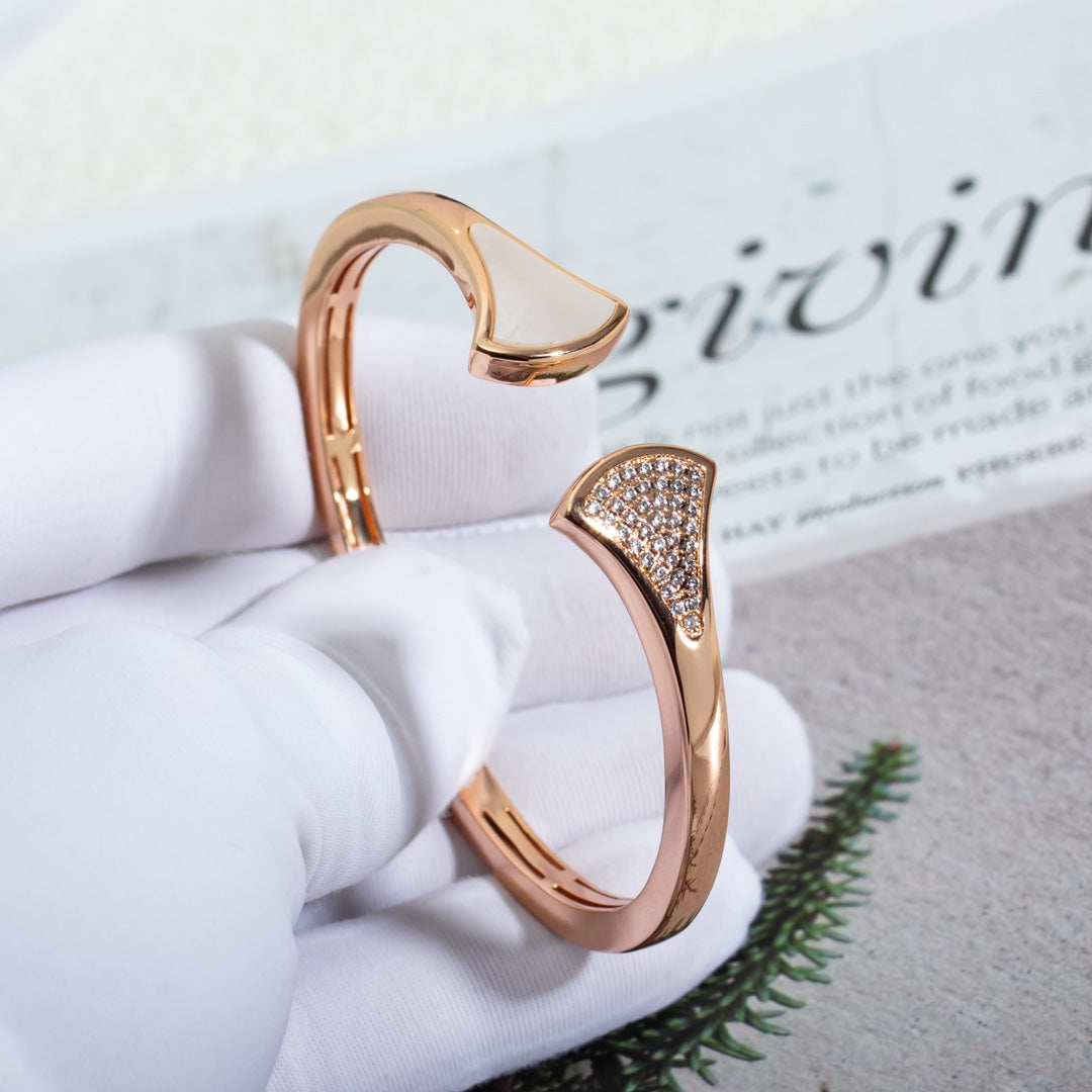 [⭐Hevara Jewelry]DREAM BRACELET OPEN PINK GOLD MOP DIAMOND