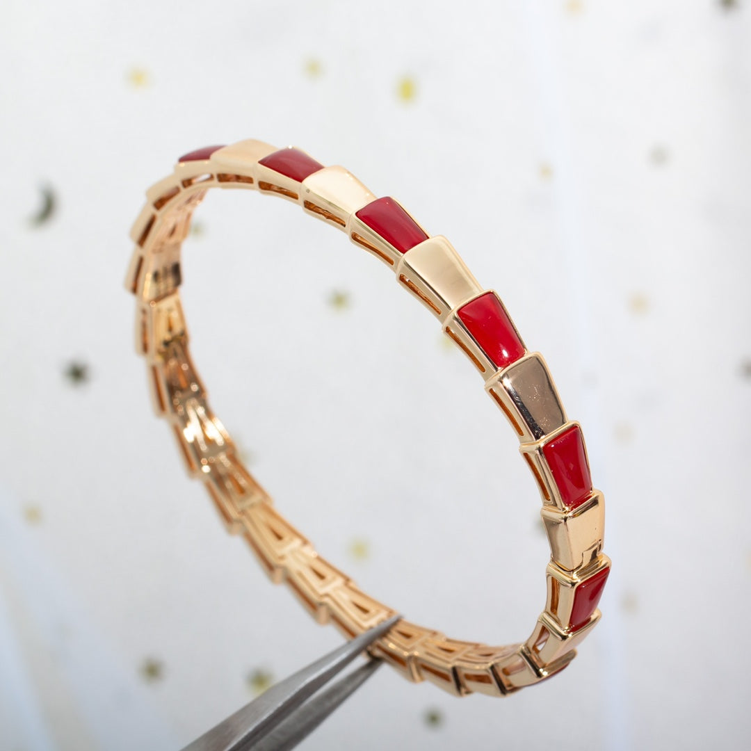 [⭐Hevara Jewelry]SERPENTI BRACELET PINK GOLD RUBELLITE