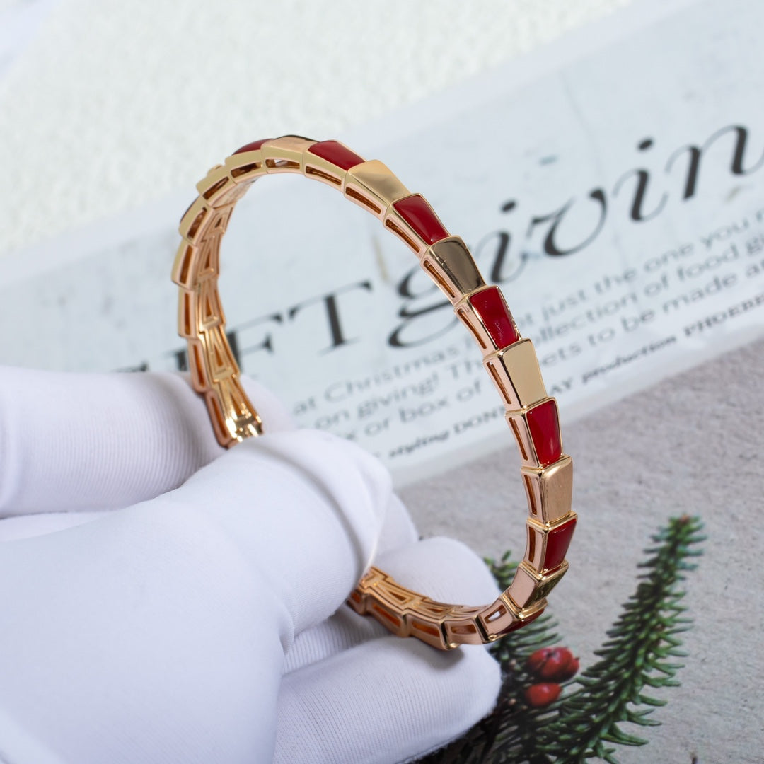[⭐Hevara Jewelry]SERPENTI BRACELET PINK GOLD RUBELLITE