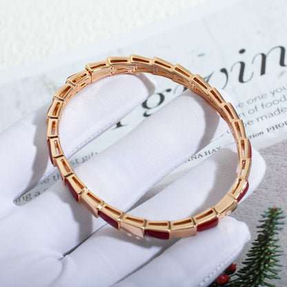 [⭐Hevara Jewelry]SERPENTI BRACELET PINK GOLD RUBELLITE
