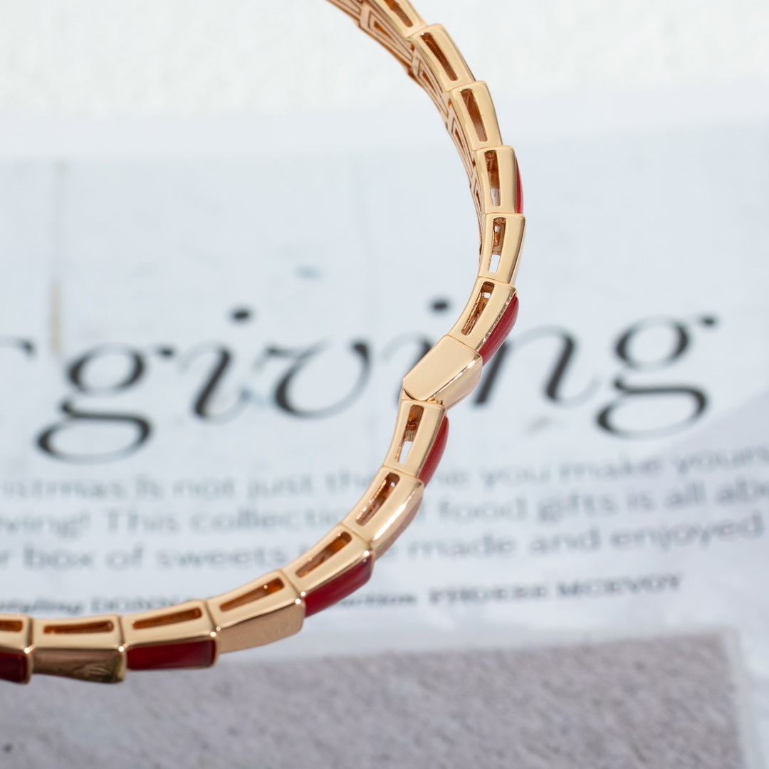 [⭐Hevara Jewelry]SERPENTI BRACELET PINK GOLD RUBELLITE