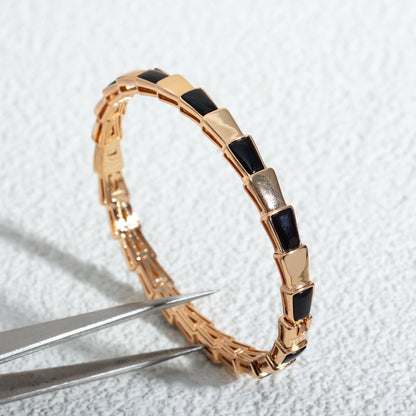 [⭐Hevara Jewelry]SERPENTI BRACELET PINK GOLD ONYX