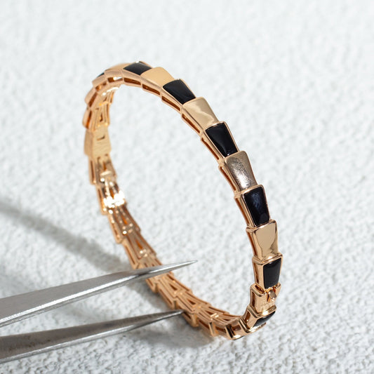 [⭐Hevara Jewelry]SERPENTI BRACELET PINK GOLD ONYX