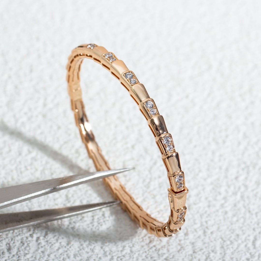 [⭐Hevara Jewelry]SERPENTI BRACELET PINK GOLD DIAMOND