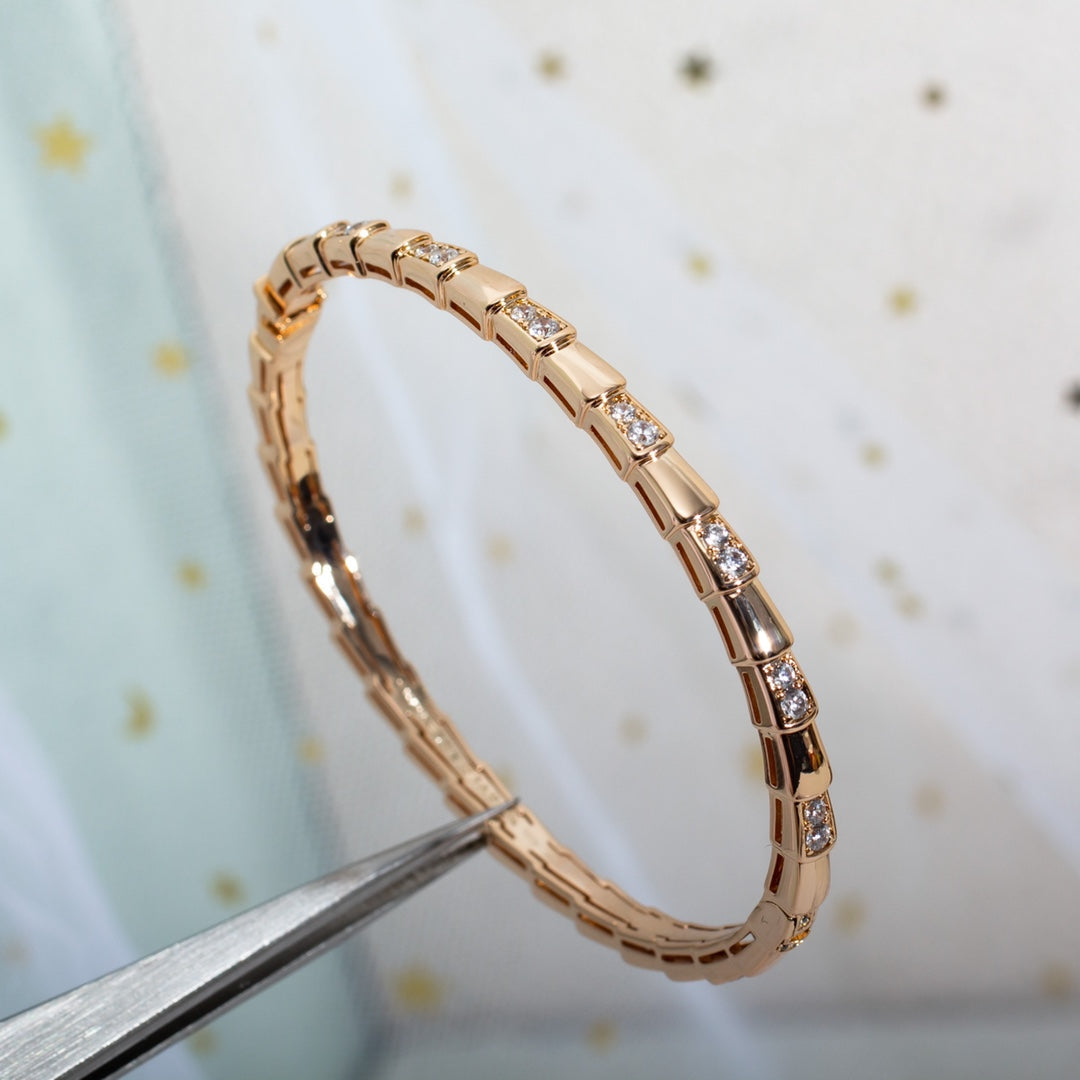 [⭐Hevara Jewelry]SERPENTI BRACELET PINK GOLD DIAMOND