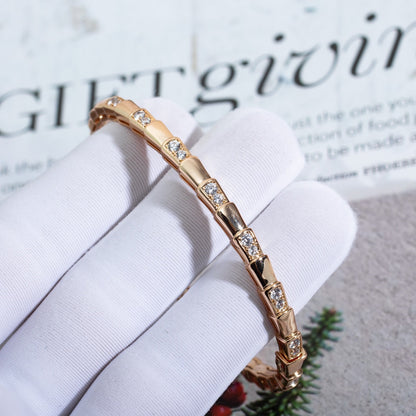 [⭐Hevara Jewelry]SERPENTI BRACELET PINK GOLD DIAMOND