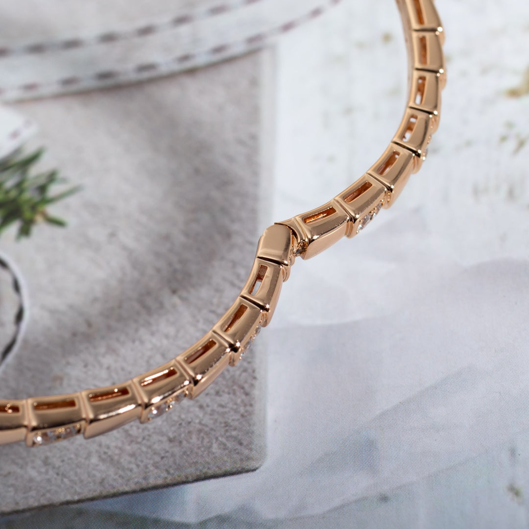 [⭐Hevara Jewelry]SERPENTI BRACELET PINK GOLD DIAMOND
