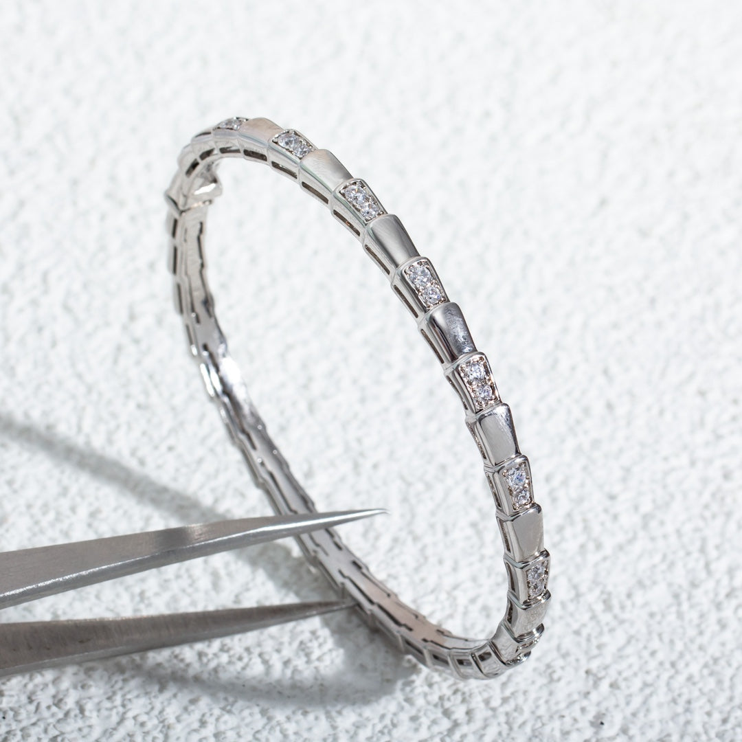 [⭐Hevara Jewelry]SERPENTI BRACELET SILVER DIAMOND