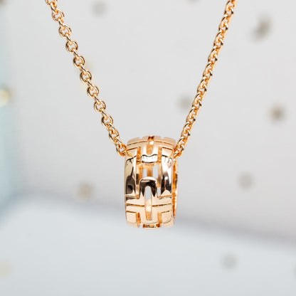 [⭐Hevara Jewelry]PARENTESI NECKLACE PINK GOLD