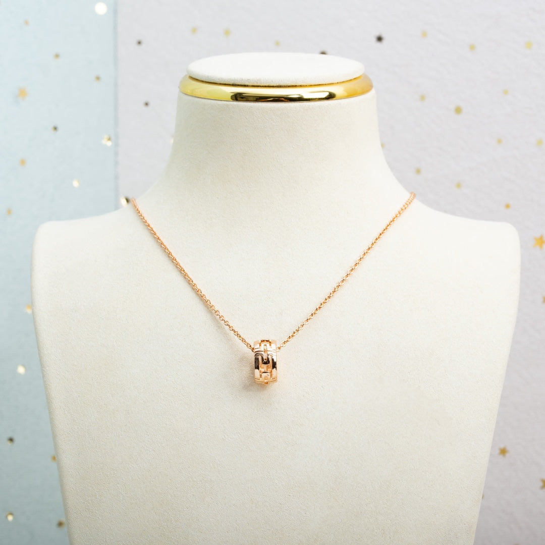 [⭐Hevara Jewelry]PARENTESI NECKLACE PINK GOLD
