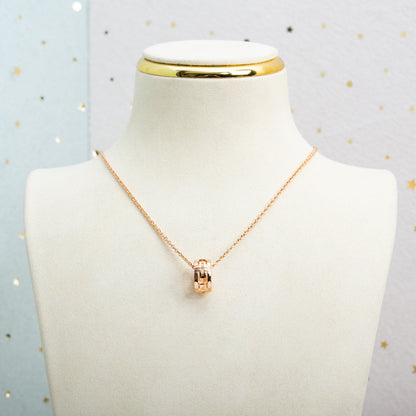 [⭐Hevara Jewelry]PARENTESI NECKLACE PINK GOLD