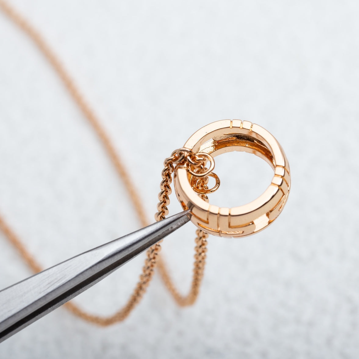 [⭐Hevara Jewelry]PARENTESI NECKLACE PINK GOLD
