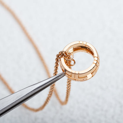 [⭐Hevara Jewelry]PARENTESI NECKLACE PINK GOLD