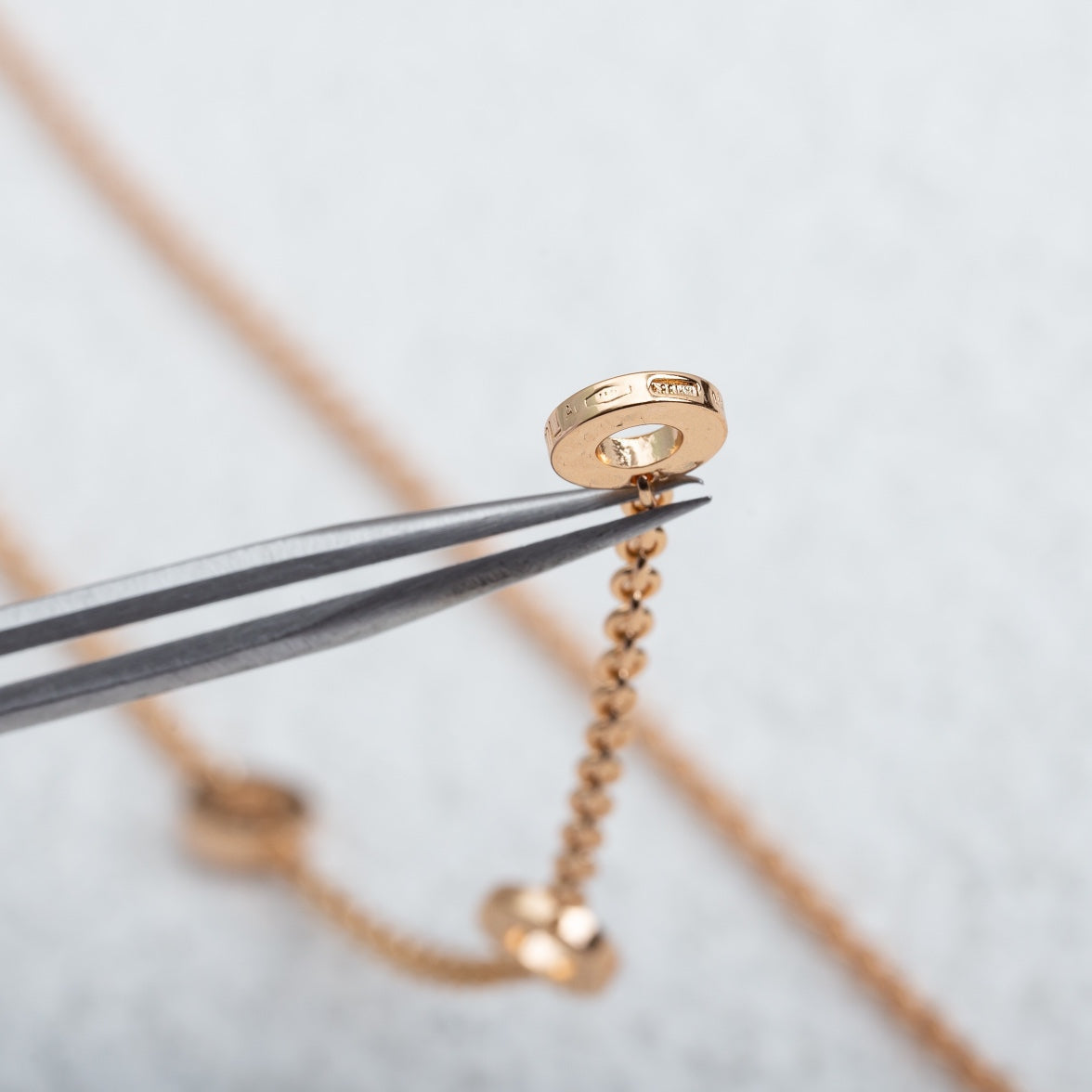 [⭐Hevara Jewelry]PARENTESI NECKLACE PINK GOLD