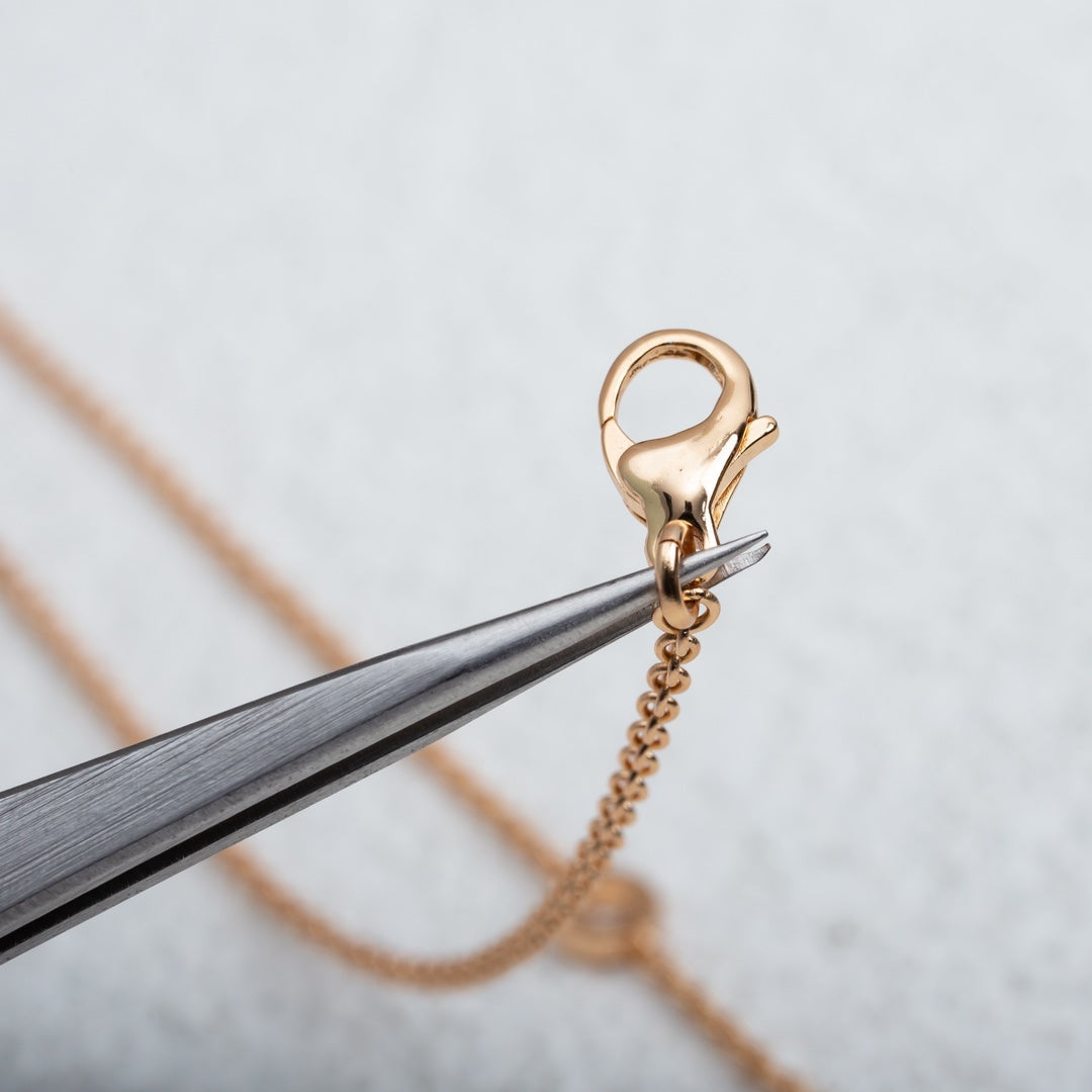 [⭐Hevara Jewelry]PARENTESI NECKLACE PINK GOLD